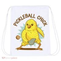 Pickleball Chick Cute Sport Drawstring Bag thumb 0
