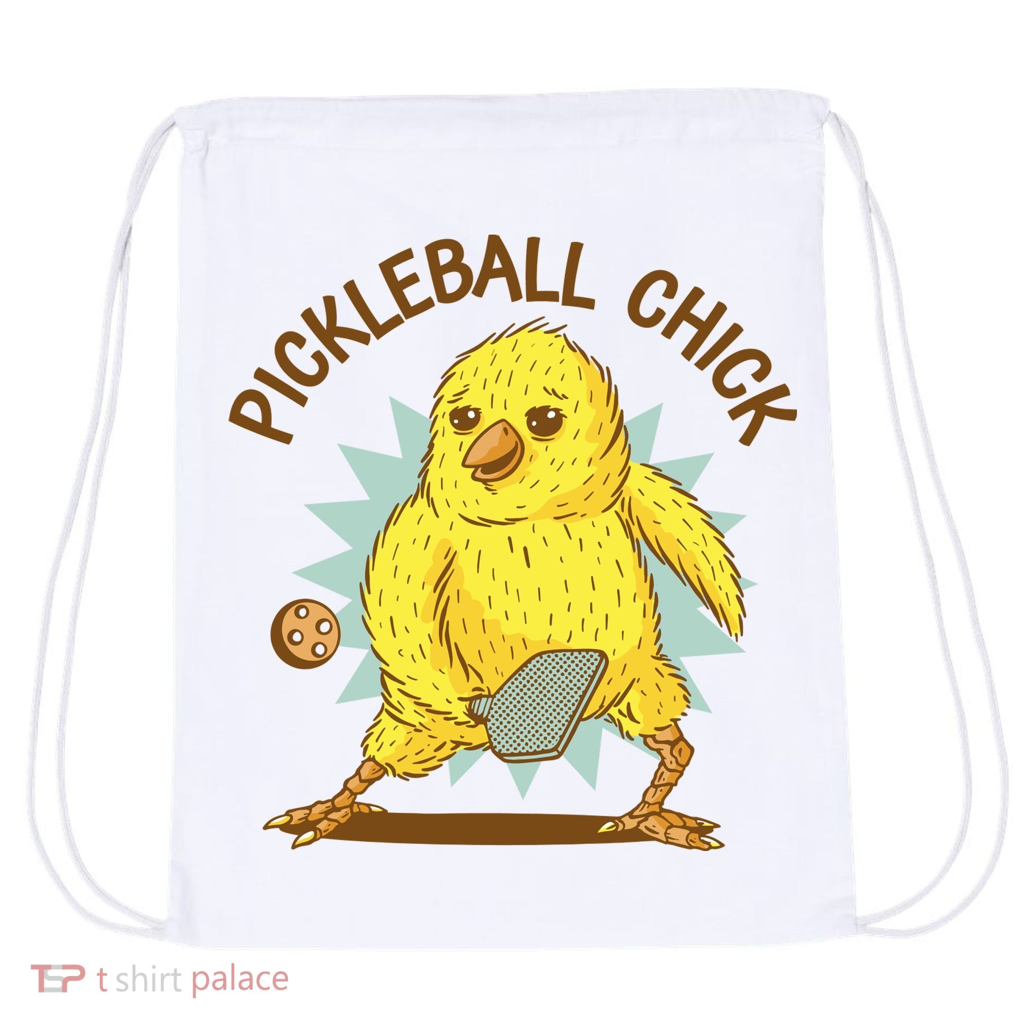 Pickleball Chick Cute Sport Drawstring Bag