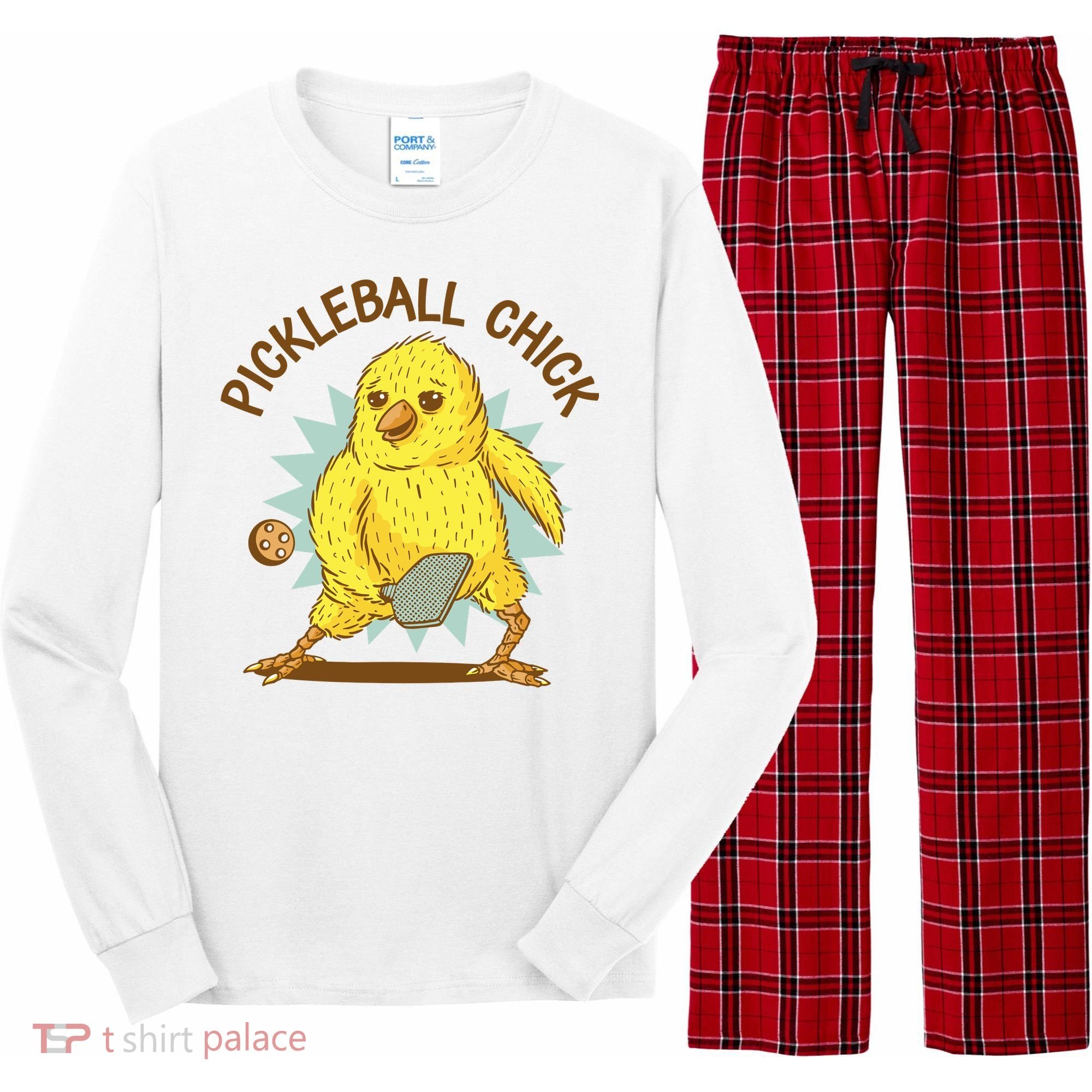 Pickleball Chick Cute Sport Long Sleeve Pajama Set