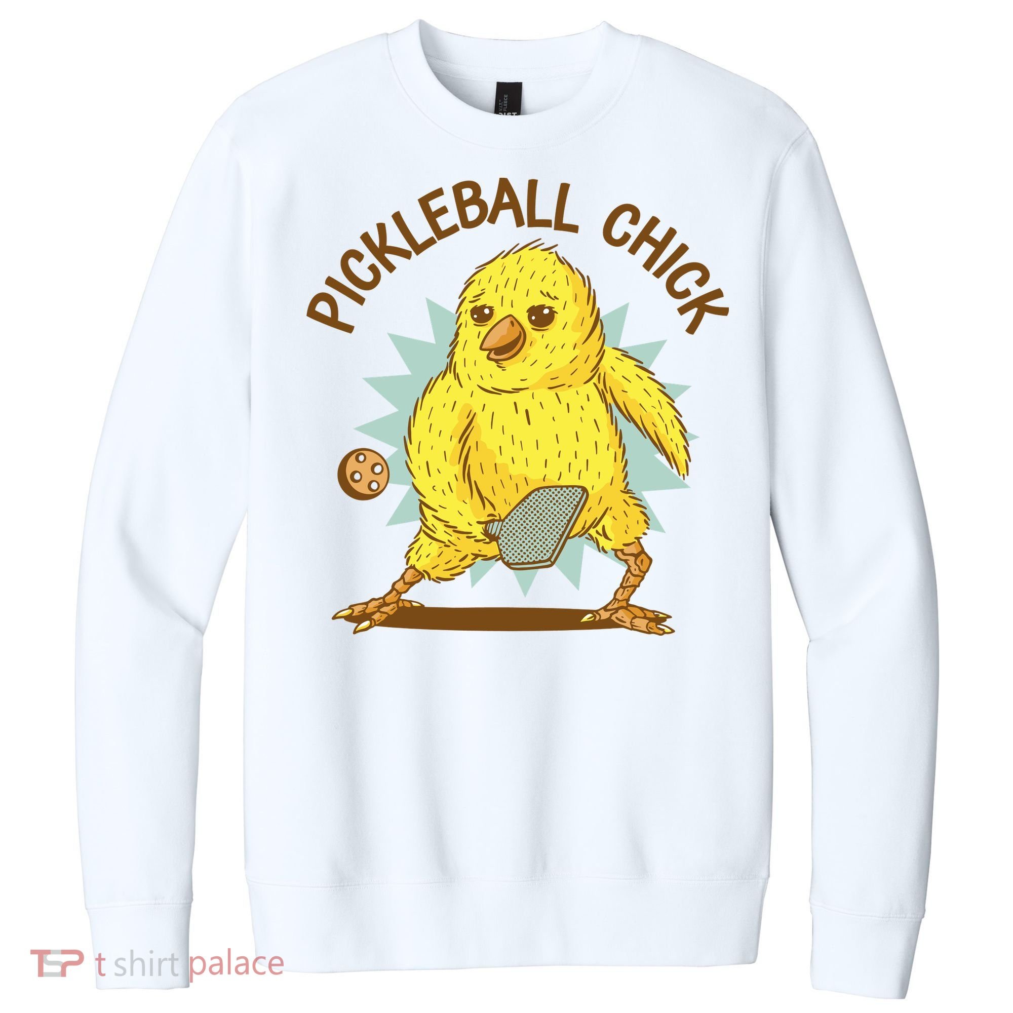 Pickleball Chick Cute Sport V.I.T. Fleece Crew Sweatshirt
