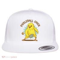 Pickleball Chick Cute Sport Flat Bill Trucker Hat thumb 0