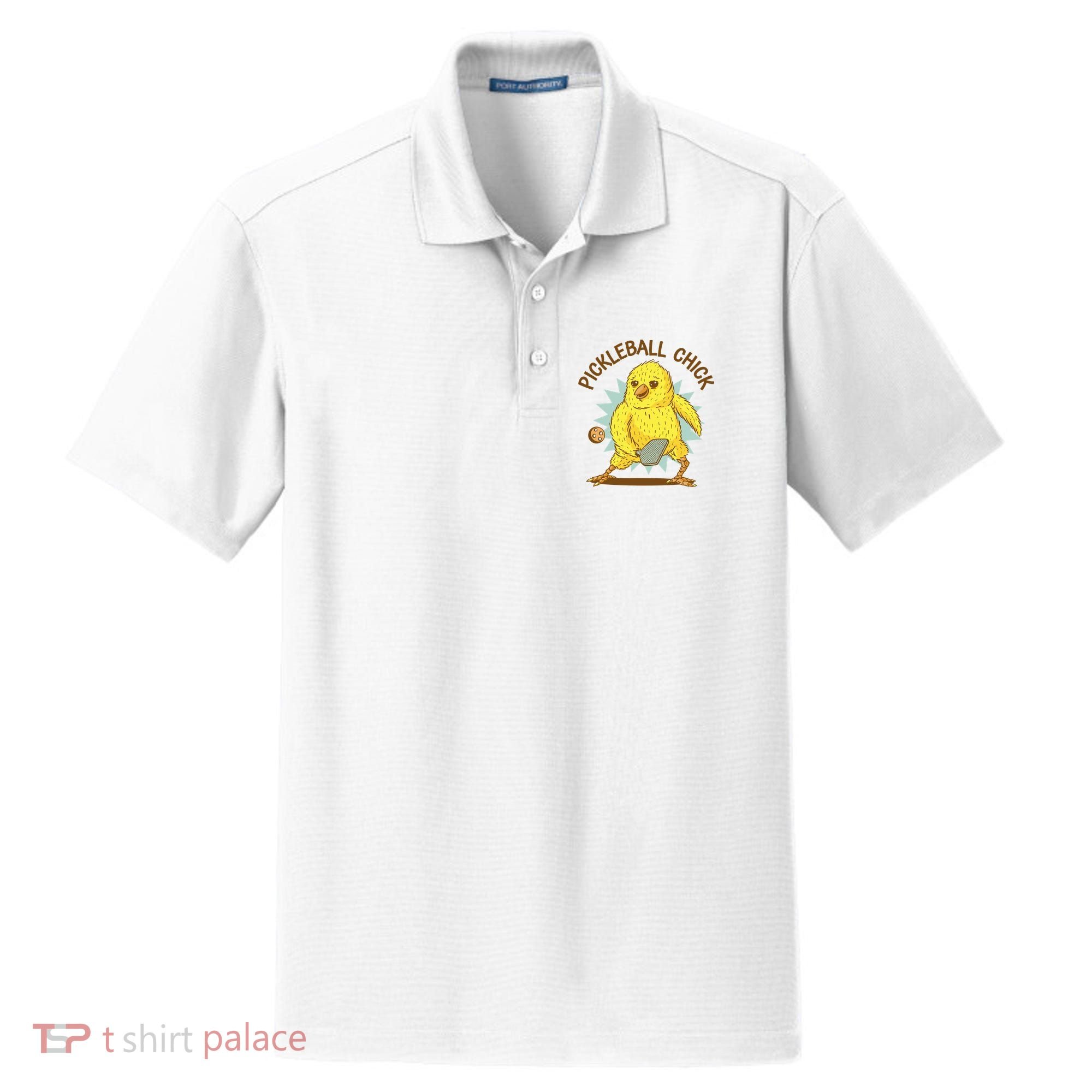 Pickleball Chick Cute Sport Dry Zone Grid Polo