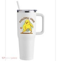 Pickleball Chick Cute Sport 40oz Vacuum Insulated Stainless Steel Travel Tumbler thumb 0