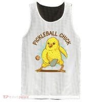 Pickleball Chick Cute Sport Mesh Reversible Basketball Jersey Tank thumb 0