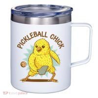 Pickleball Chick Cute Sport 12oz Stainless Steel Coffee Mug thumb 0