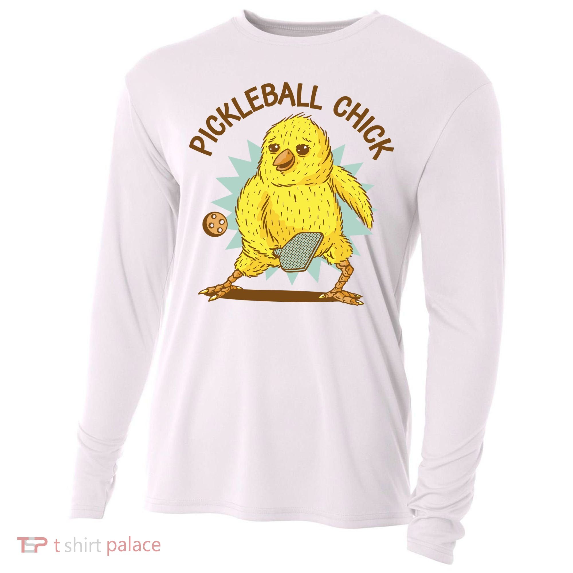 Pickleball Chick Cute Sport Cooling Performance Long Sleeve Crew