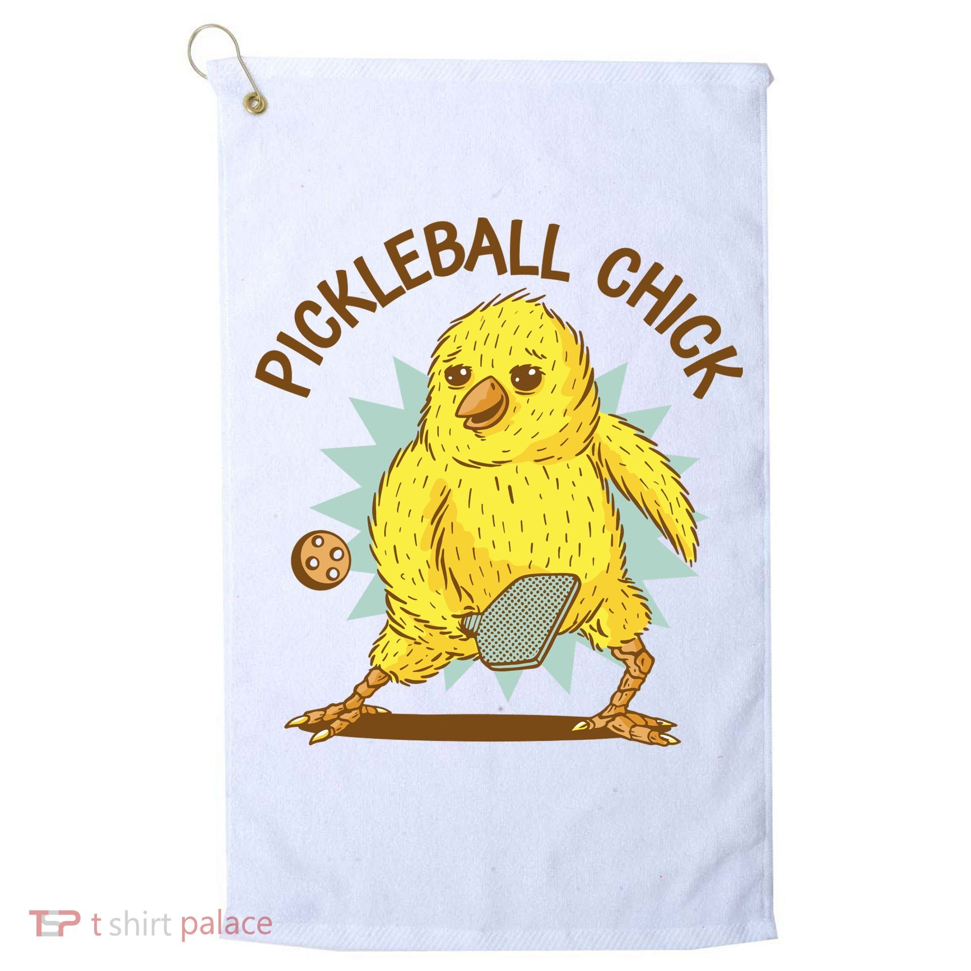 Pickleball Chick Cute Sport Golf Towel