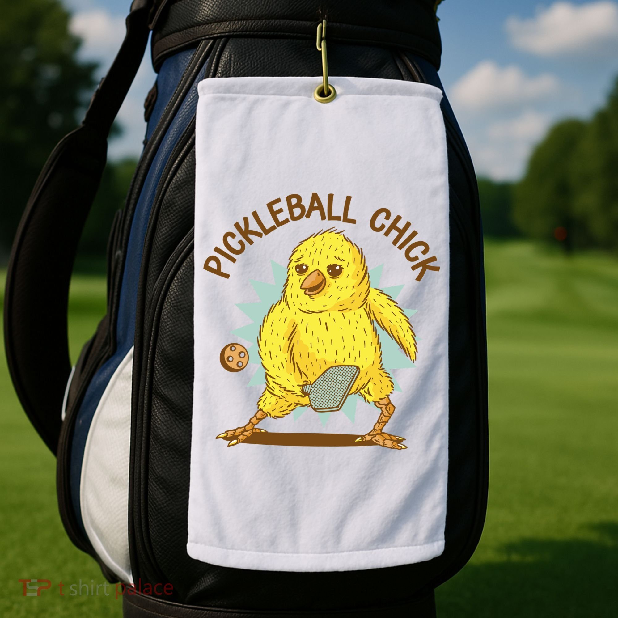 Pickleball Chick Cute Sport Golf Towel