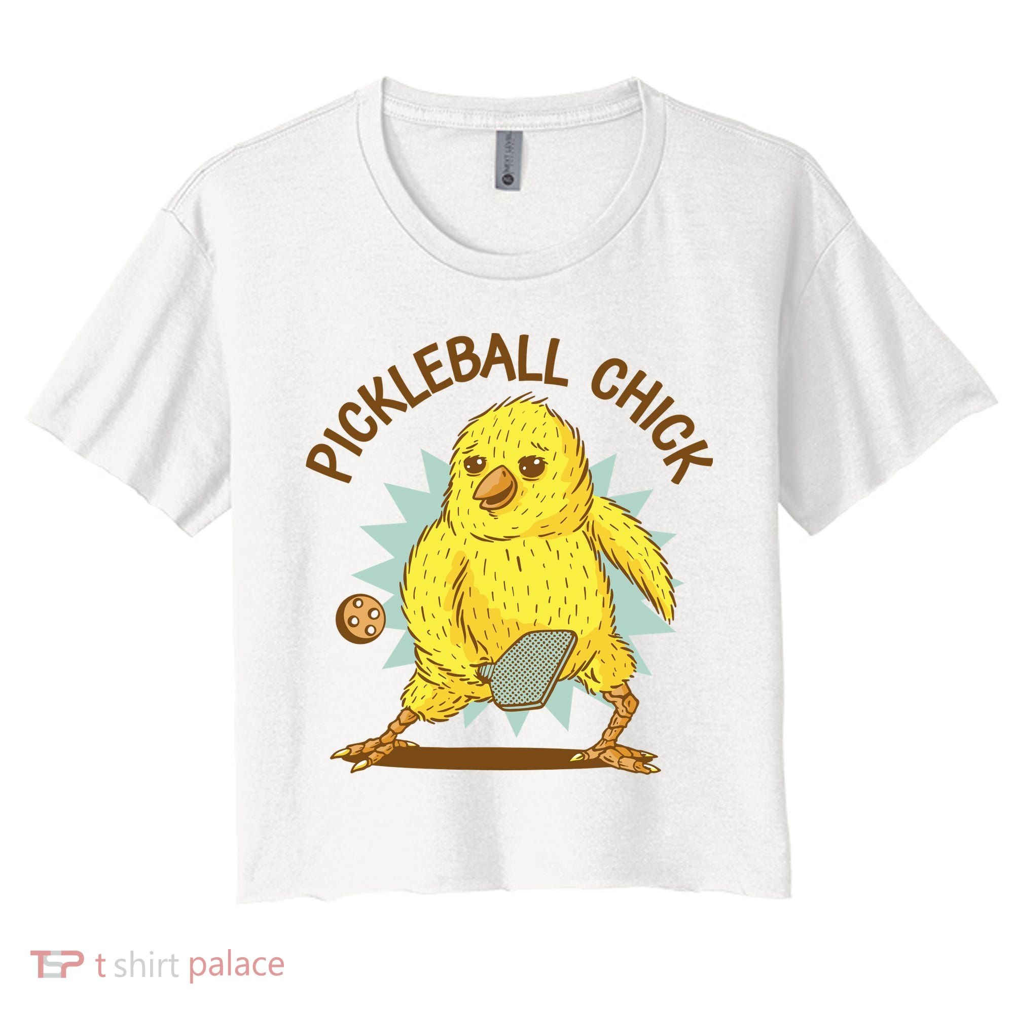 Pickleball Chick Cute Sport Women's Crop Top Tee