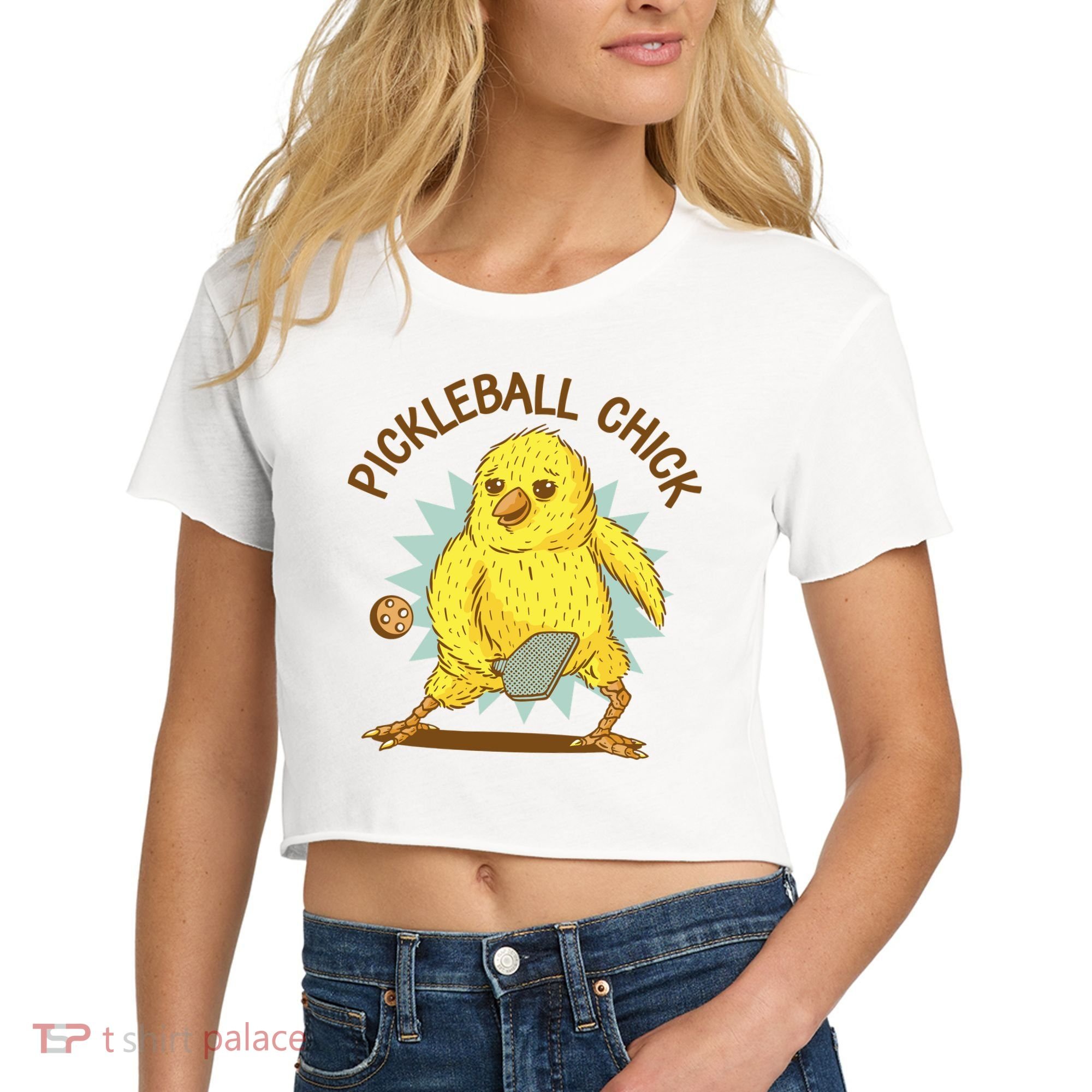 Pickleball Chick Cute Sport Women's Crop Top Tee