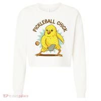 Pickleball Chick Cute Sport Cropped Pullover Crew thumb 0