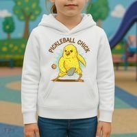 Pickleball Chick Cute Sport Kids Hoodie thumb 3