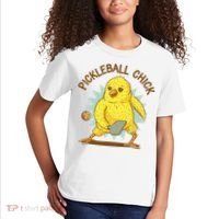 Pickleball Chick Cute Sport Kids T-Shirt thumb 2