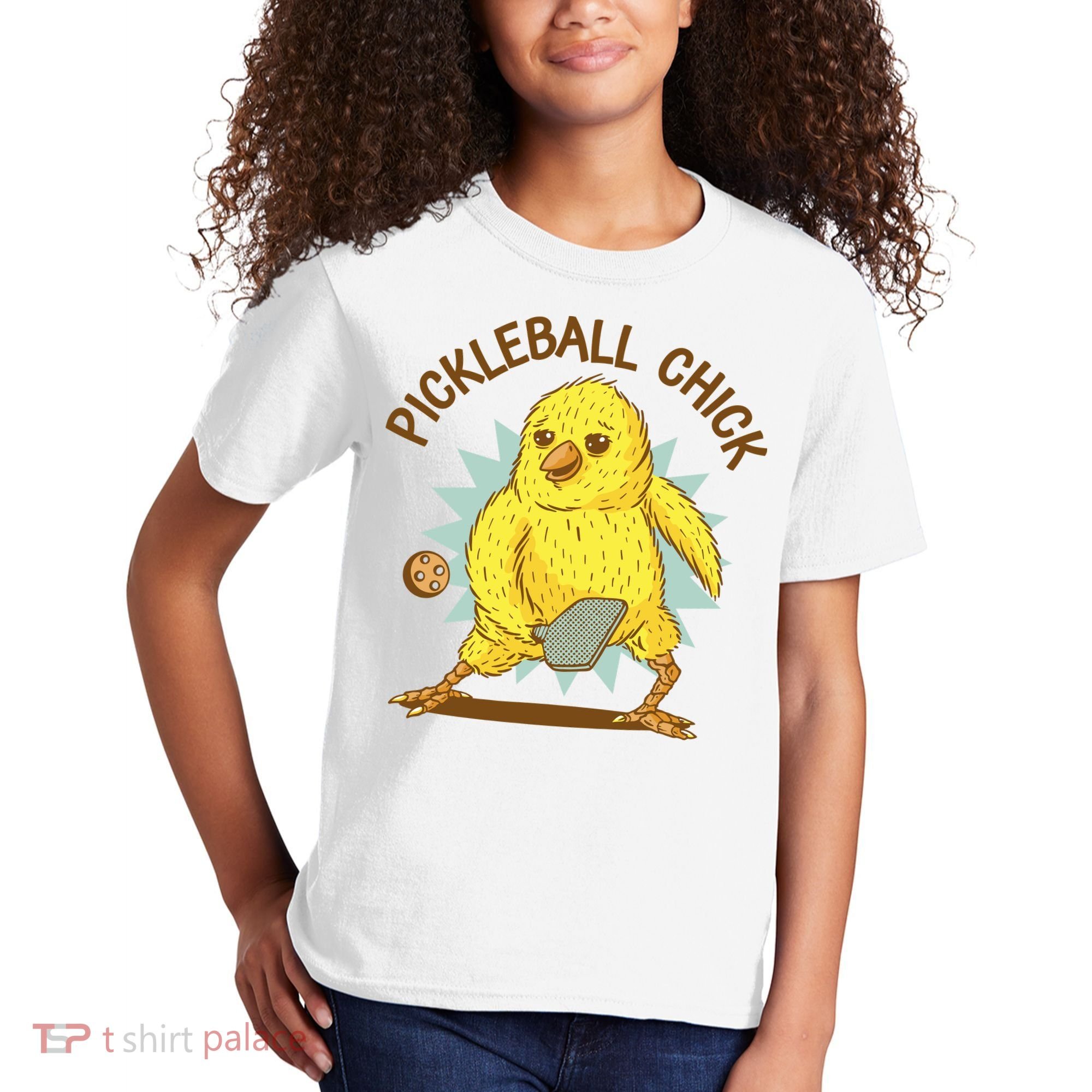 Pickleball Chick Cute Sport Kids T-Shirt