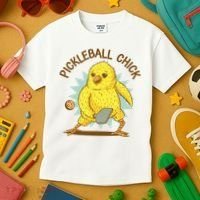 Pickleball Chick Cute Sport Kids T-Shirt thumb 3