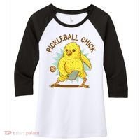 Pickleball Chick Cute Sport Women's Tri-Blend 3/4-Sleeve Raglan Shirt thumb 0