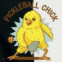 Pickleball Chick Cute Sport Women's Tri-Blend 3/4-Sleeve Raglan Shirt thumb 4