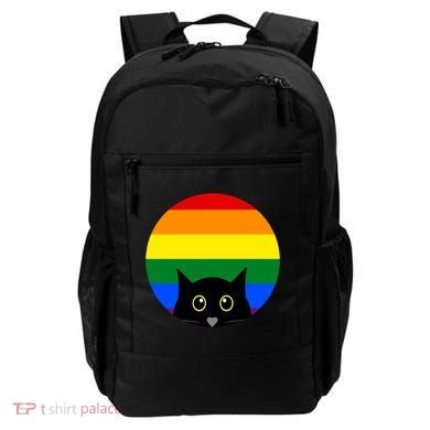 Peeking Cat Colorful Rainbow Backpack