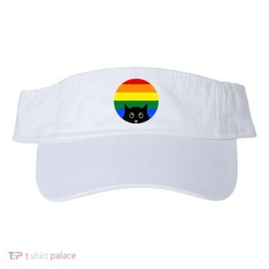 Peeking Cat Colorful Rainbow Visor