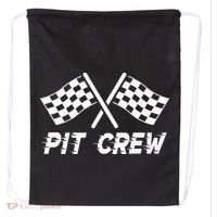 Pit Crew Costume For Race Car Parties Drawstring Bag thumb 0
