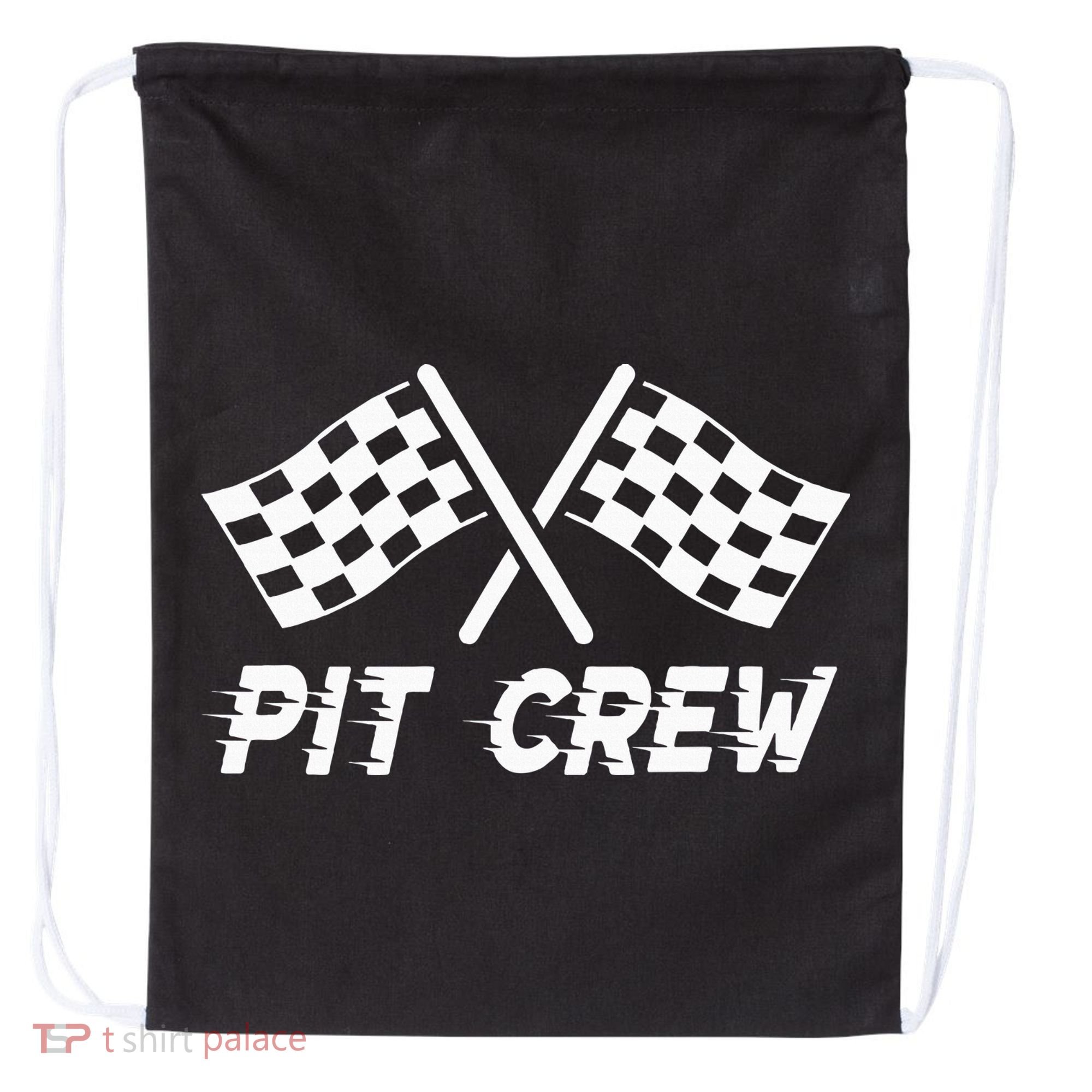 Pit Crew Costume For Race Car Parties Drawstring Bag
