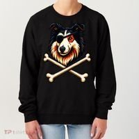 Pirate Collie Crossbones Cute Dog Funny Women's Sweatshirt thumb 0