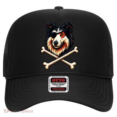 Pirate Collie Crossbones Cute Dog Funny Hat