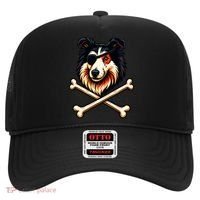 Pirate Collie Crossbones Cute Dog Funny Hat thumb 0