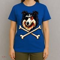 Pirate Collie Crossbones Cute Dog Funny T-Shirt thumb 4