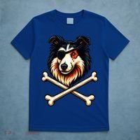 Pirate Collie Crossbones Cute Dog Funny T-Shirt thumb 5