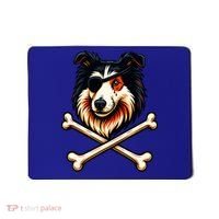 Pirate Collie Crossbones Cute Dog Funny Mousepad thumb 0