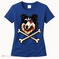 Pirate Collie Crossbones Cute Dog Funny Women's T-Shirt thumb 0