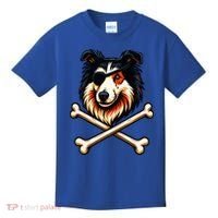 Pirate Collie Crossbones Cute Dog Funny Kids T-Shirt thumb 0