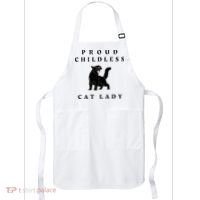 Proud Childless Cat Lady Kamala 2024 Election Political Apron thumb 0