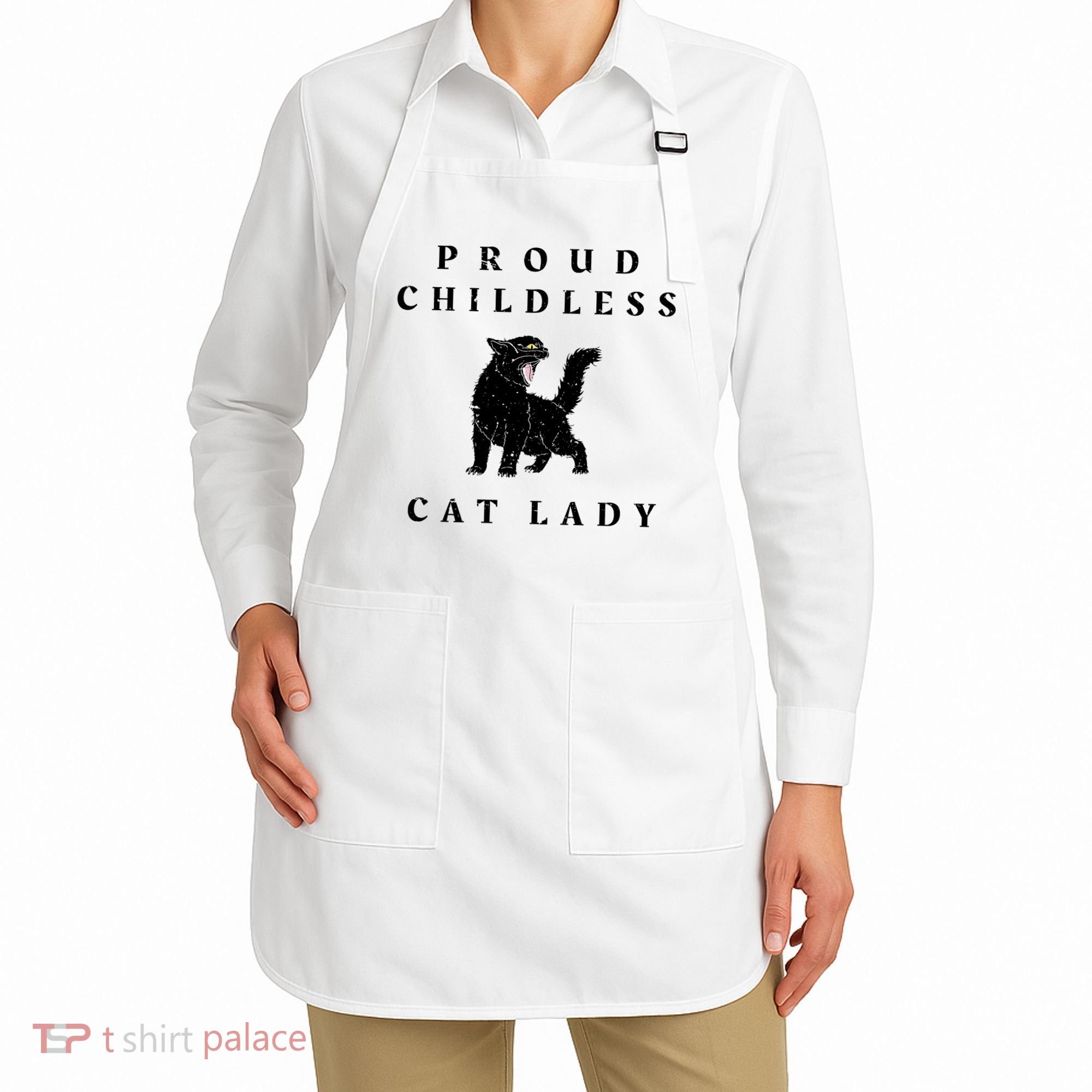 Proud Childless Cat Lady Kamala 2024 Election Political Apron