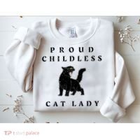 Proud Childless Cat Lady Kamala 2024 Election Political Sweatshirt thumb 2