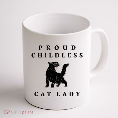 Proud Childless Cat Lady Kamala 2024 Election Political Coffee Mug back
