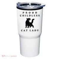 Proud Childless Cat Lady Kamala 2024 Election Political Tumbler thumb 0