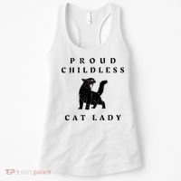 Proud Childless Cat Lady Kamala 2024 Election Political Women's Tank Top thumb 0