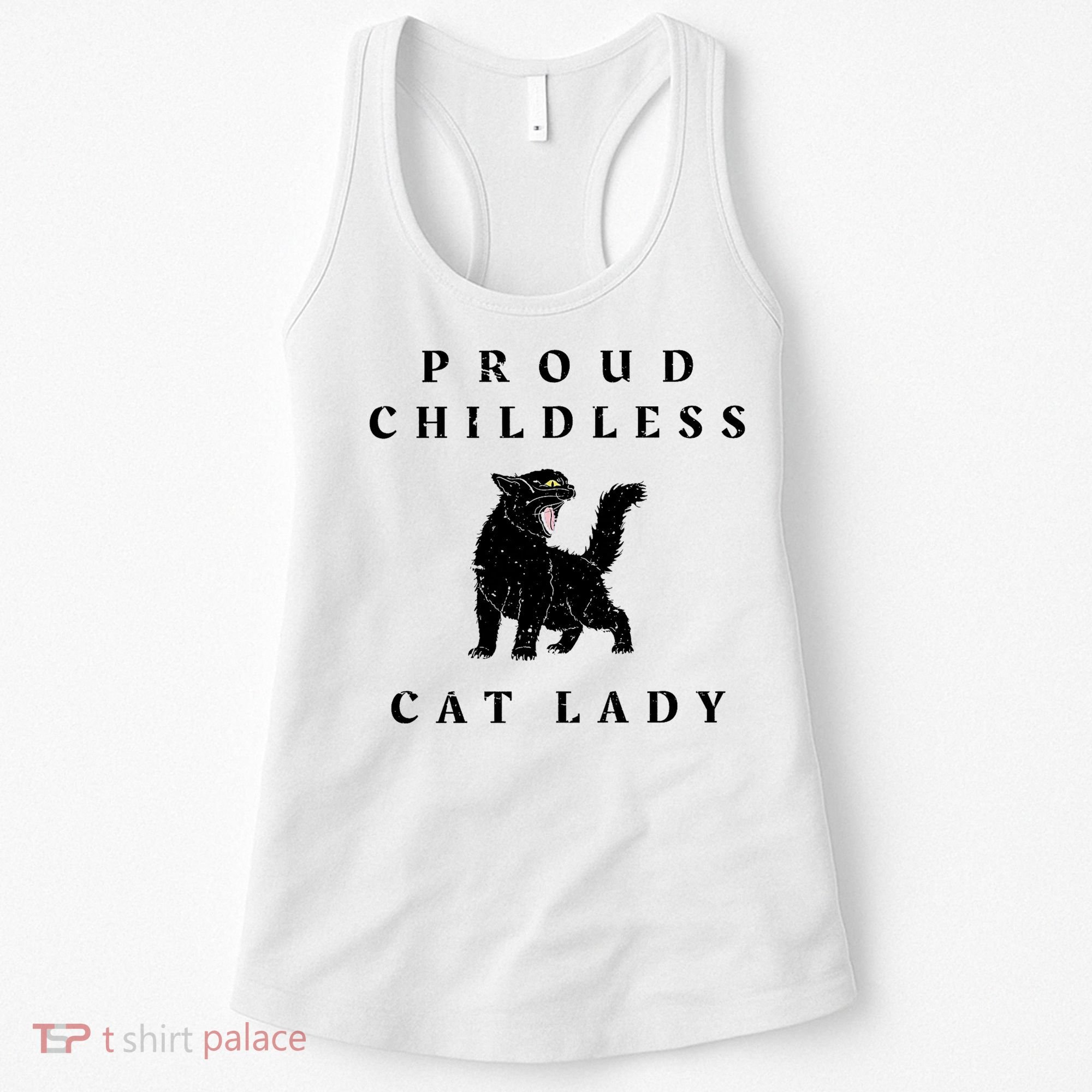 Proud Childless Cat Lady Kamala 2024 Election Political Women's Tank Top