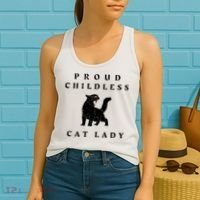 Proud Childless Cat Lady Kamala 2024 Election Political Women's Tank Top thumb 2
