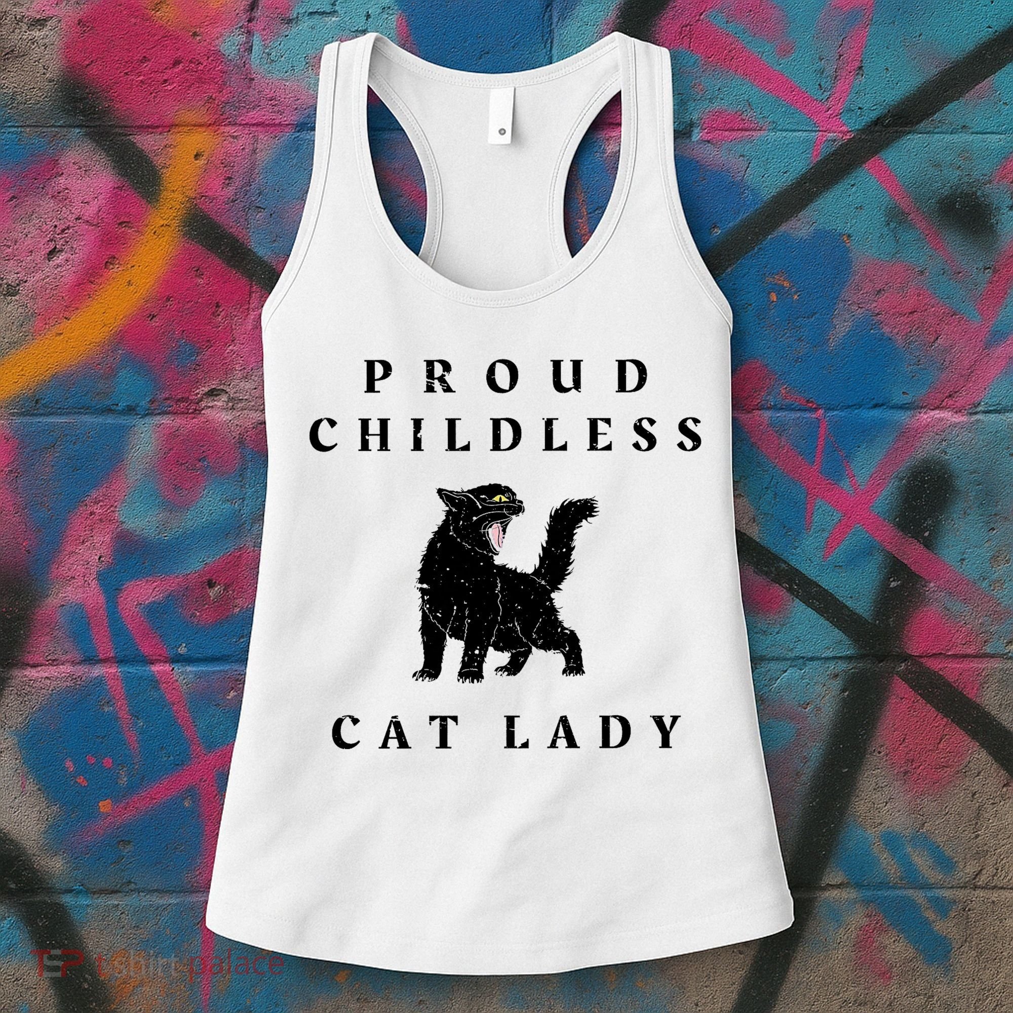 Proud Childless Cat Lady Kamala 2024 Election Political Women's Tank Top