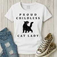 Proud Childless Cat Lady Kamala 2024 Election Political Women's T-Shirt thumb 3