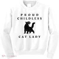 Proud Childless Cat Lady Kamala 2024 Election Political Kids Sweatshirt thumb 0