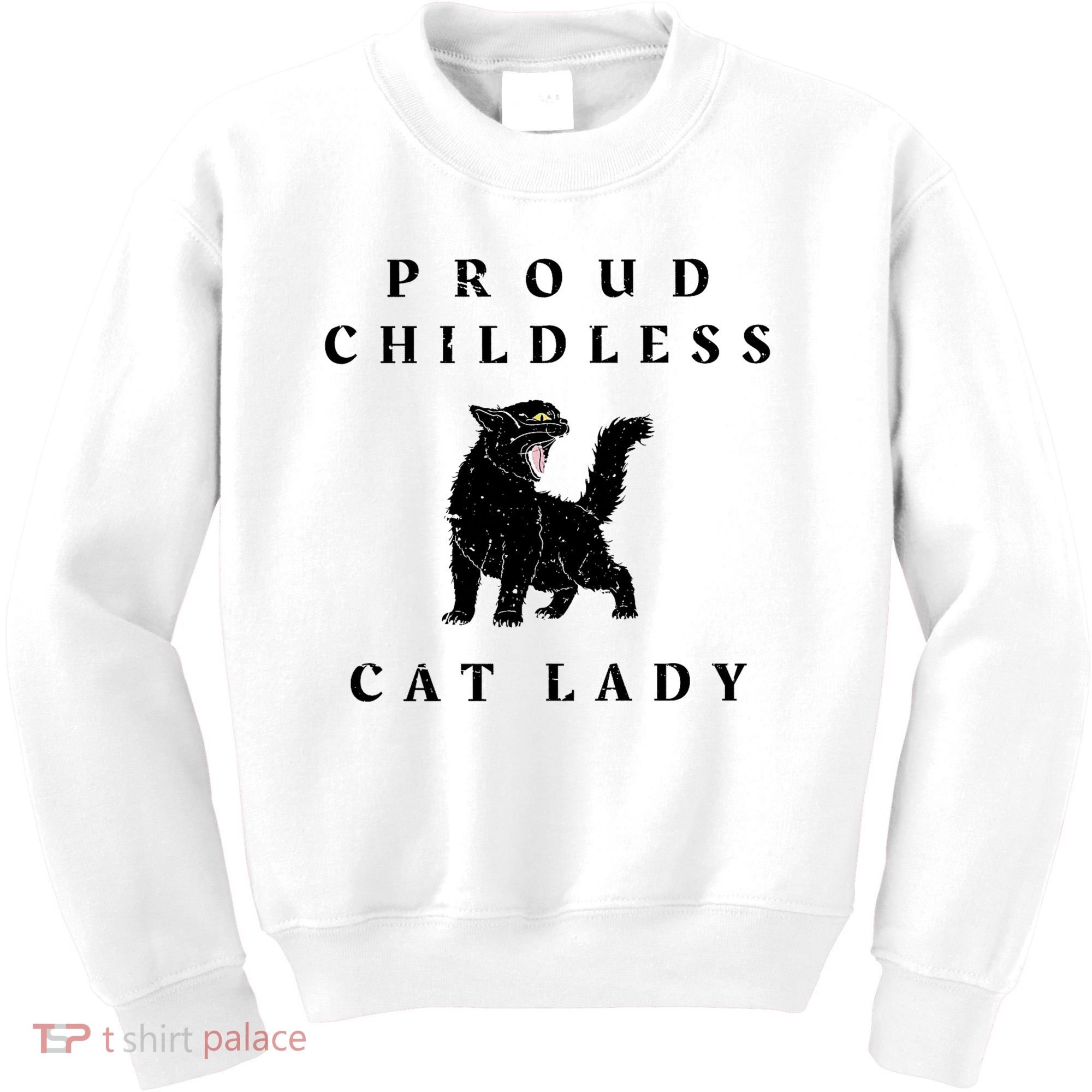 Proud Childless Cat Lady Kamala 2024 Election Political Kids Sweatshirt