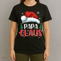 Papa Claus Christmas Lights Pajama Family Matching T-Shirt thumb 4