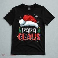 Papa Claus Christmas Lights Pajama Family Matching T-Shirt thumb 5