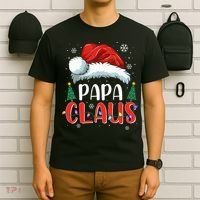 Papa Claus Christmas Lights Pajama Family Matching T-Shirt thumb 6
