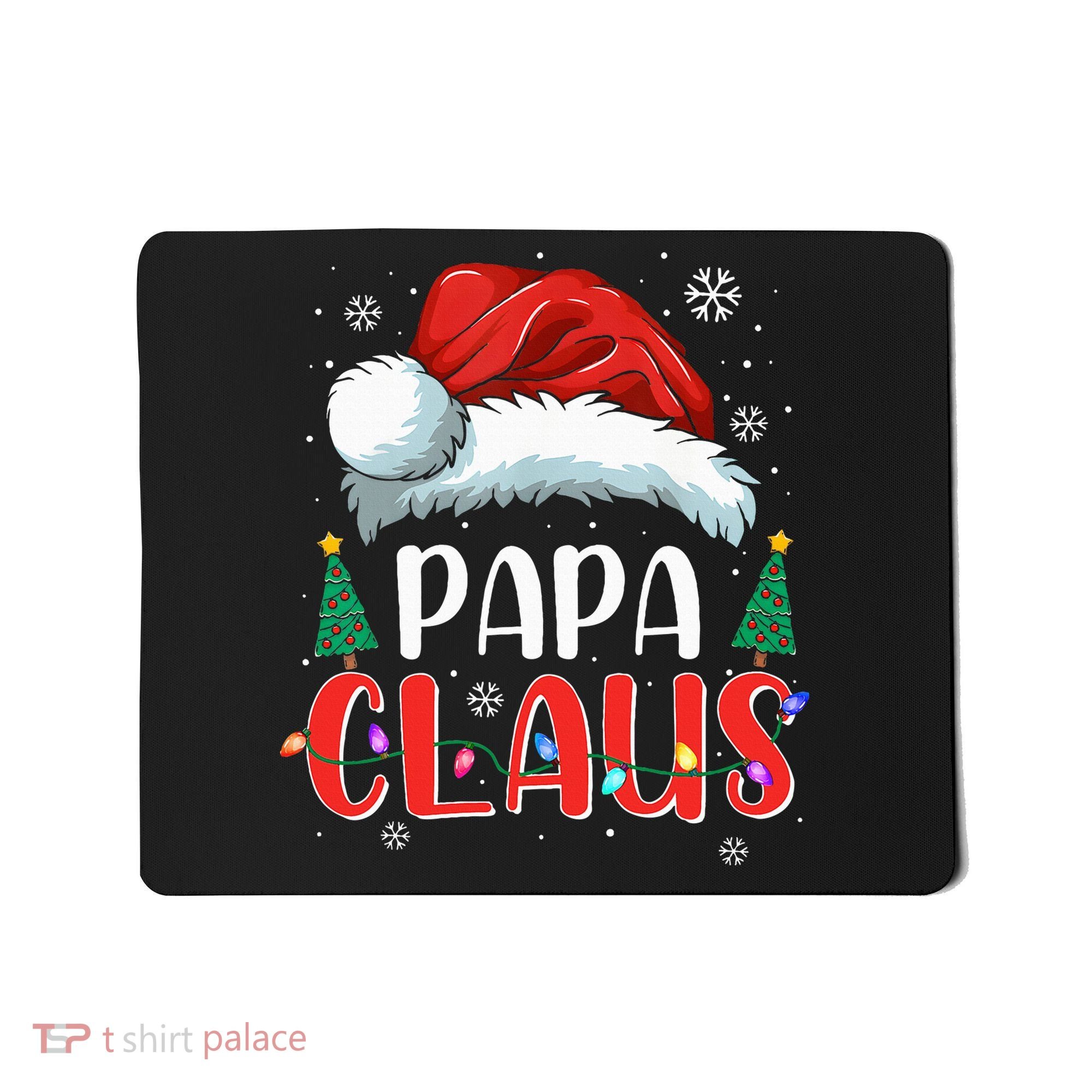 Papa Claus Christmas Lights Pajama Family Matching Mousepad