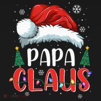 Papa Claus Christmas Lights Pajama Family Matching Ornament thumb 1